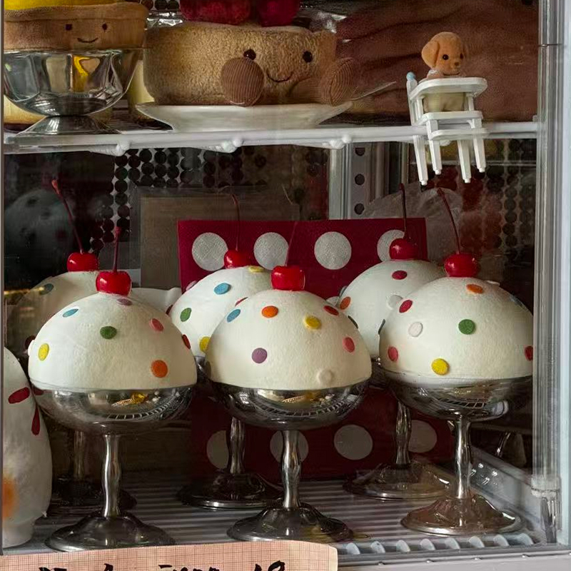 ins风可爱雪球波波杯下午茶