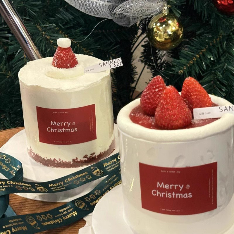 2024新款ins圣诞主题草莓简约草莓蛋糕装饰贴纸插件透明慕斯围边,节庆用品/礼品,蛋糕/烘焙装饰用品,淘宝优惠券,粉丝福利购,淘宝优惠卷