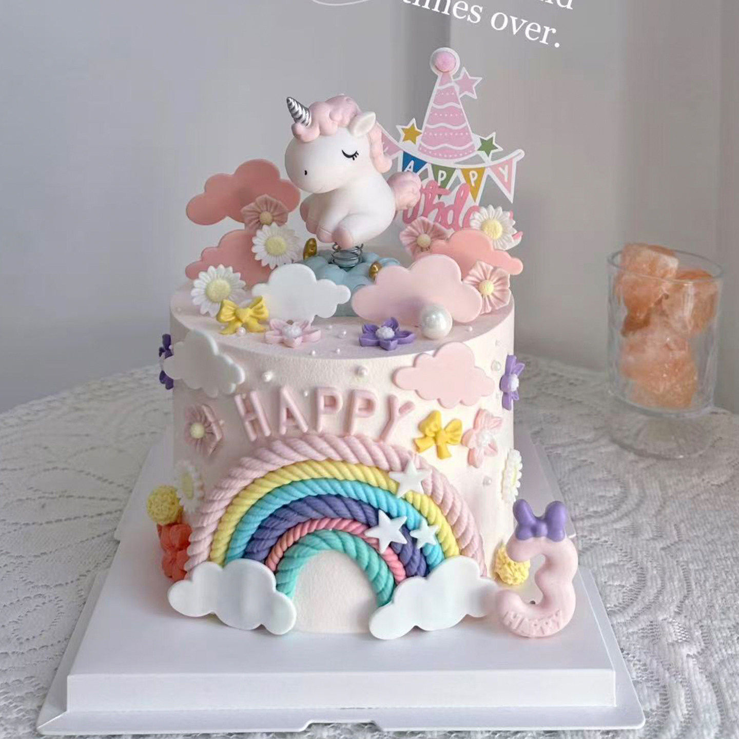 可爱马宝宝满月百天周岁蛋糕装饰儿童生日宴独角摇摇马大彩虹插件,节庆用品/礼品,蛋糕/烘焙装饰用品,淘宝优惠券,粉丝福利购,淘宝优惠卷