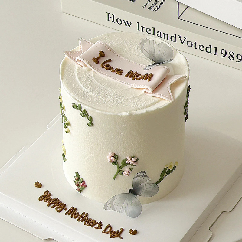 网红ins风小清新简约款小花母亲节立体薄纱蝴蝶甜品奶油蛋糕装饰,节庆用品/礼品,蛋糕/烘焙装饰用品,淘宝优惠券,粉丝福利购,淘宝优惠卷