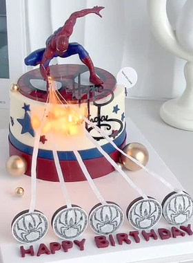 ins同款魔术火焰蜘蛛侠生日