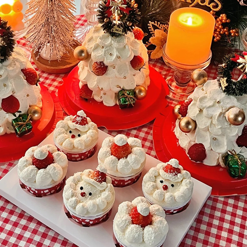 2024韩系ins风圣诞节纸杯蛋糕麋鹿雪人许愿圣诞树甜品红色蛋糕盒,节庆用品/礼品,蛋糕/烘焙装饰用品,淘宝优惠券,粉丝福利购,淘宝优惠卷