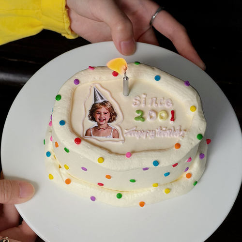 小时候童年生日蛋糕装饰切片糖
