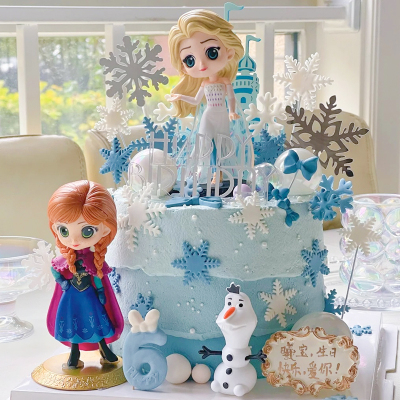 网红冰雪奇缘女孩女生甜品