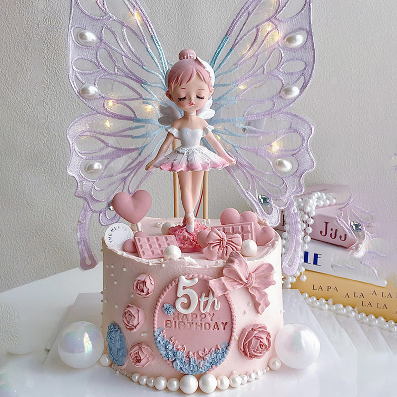 天使贝拉公主蛋糕装饰摆件刺绣蝴蝶DIY材料闪灯款翅膀创意摆件,节庆用品/礼品,蛋糕/烘焙装饰用品,淘宝优惠券,粉丝福利购,淘宝优惠卷