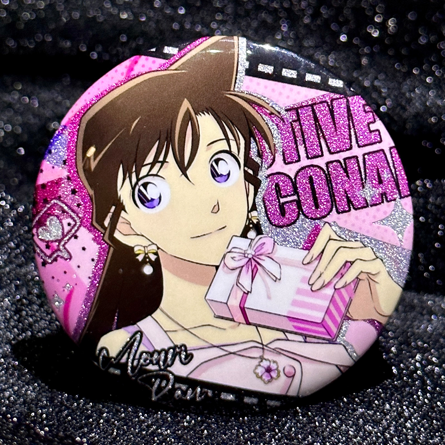 小兰 徽章名侦探柯南同人周边毛利兰吧唧谷子C120