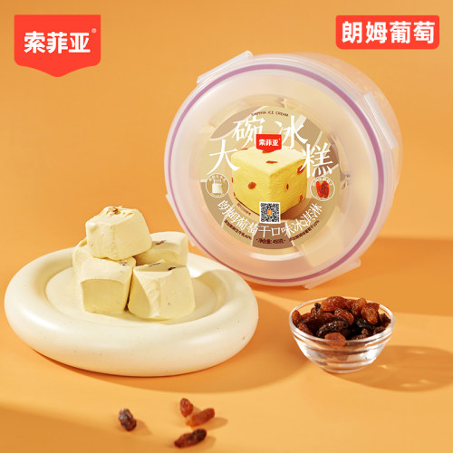 2碗索菲亚朗姆葡萄干冰淇淋450g