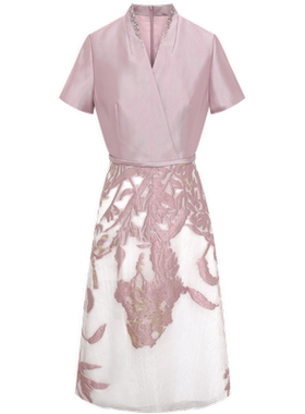 提花礼服裙BBLLUUEE/粉蓝衣橱