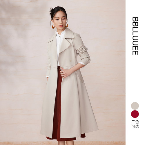 奢雅气质风衣BBLLUUEE/粉蓝衣橱