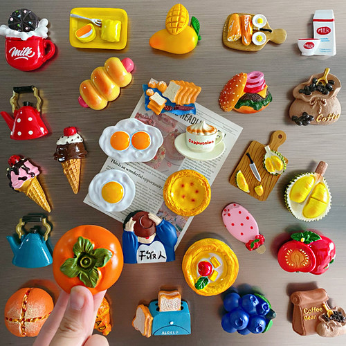 创意冰箱贴仿真食物磁力立体美食