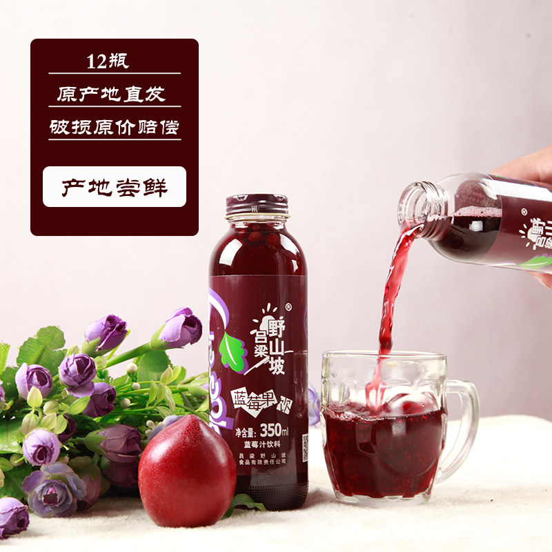 吕梁野山坡野生蓝莓榨果汁饮料