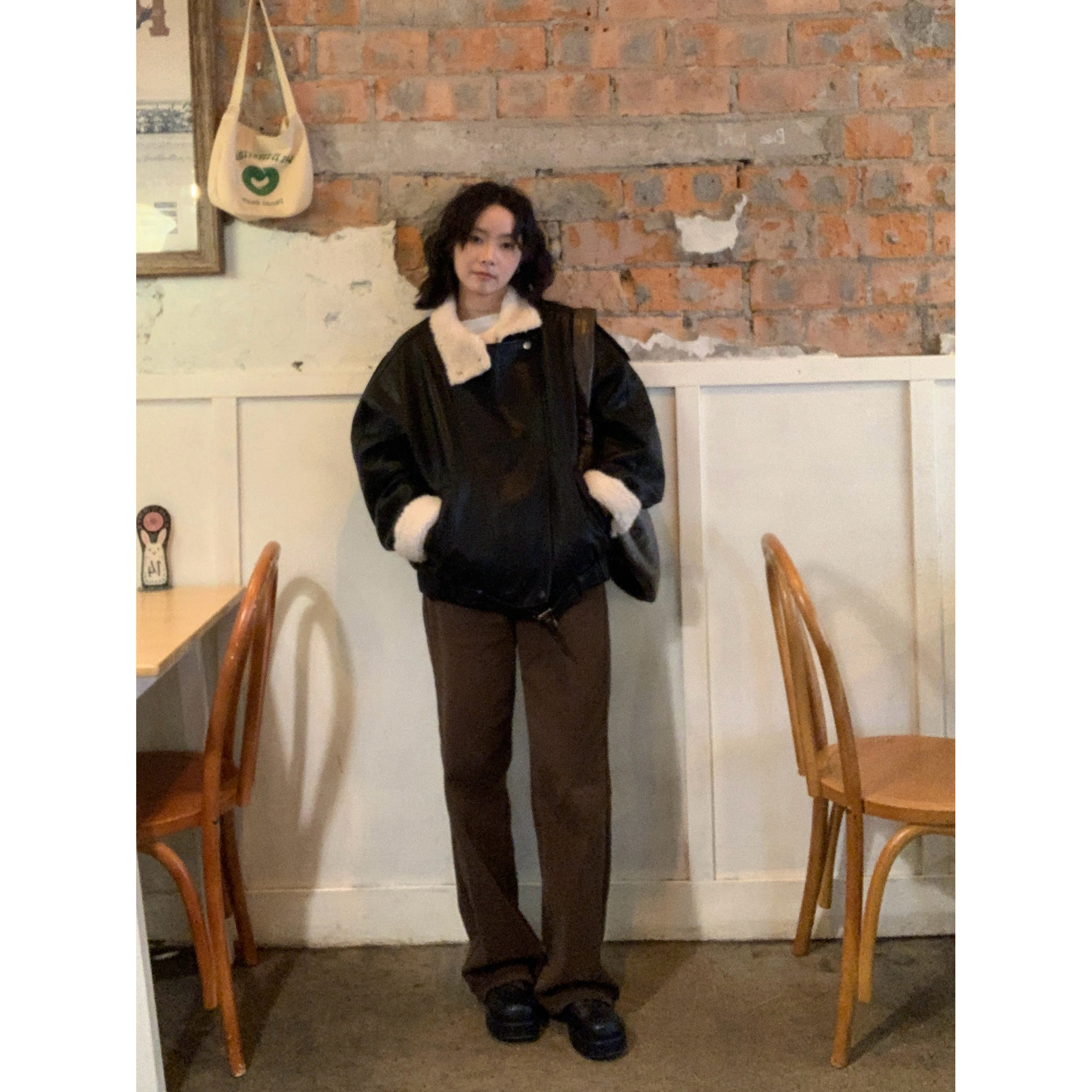 ifbeer复古加厚咖色牛仔裤ins风女宽松长裤休闲裤直筒秋冬高腰,女装/女士精品,牛仔裤,淘宝优惠券,粉丝福利购,淘宝优惠卷