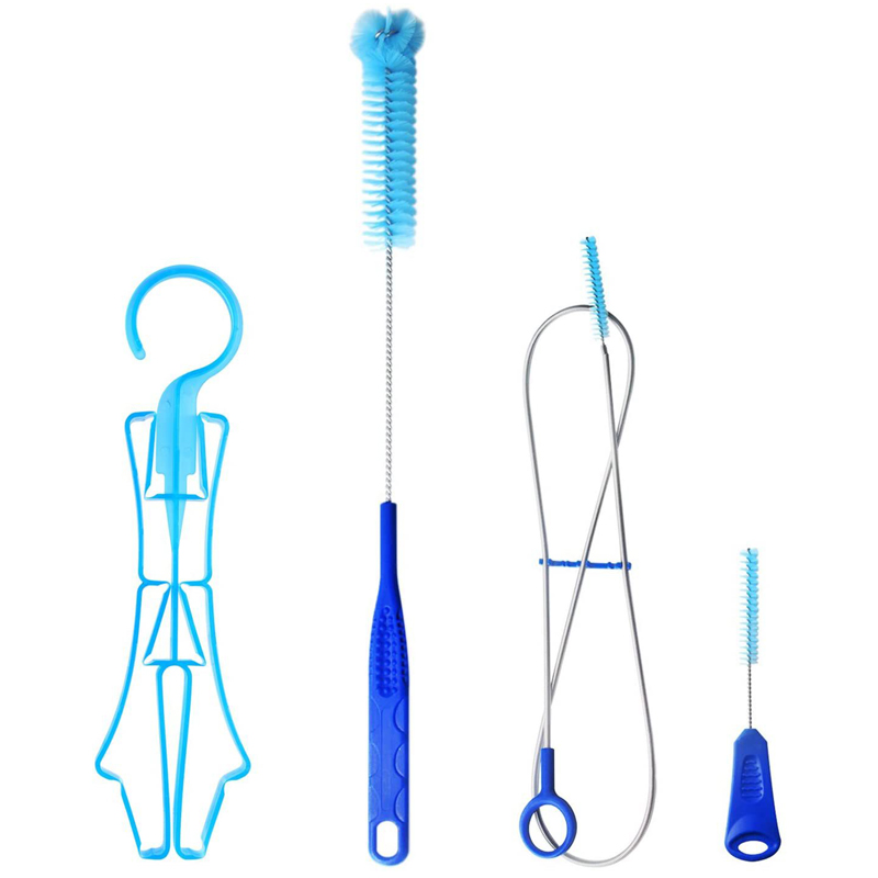 户外骑行登山背包饮水袋水囊水管清洗刷晾水架子四件清洁套装工具