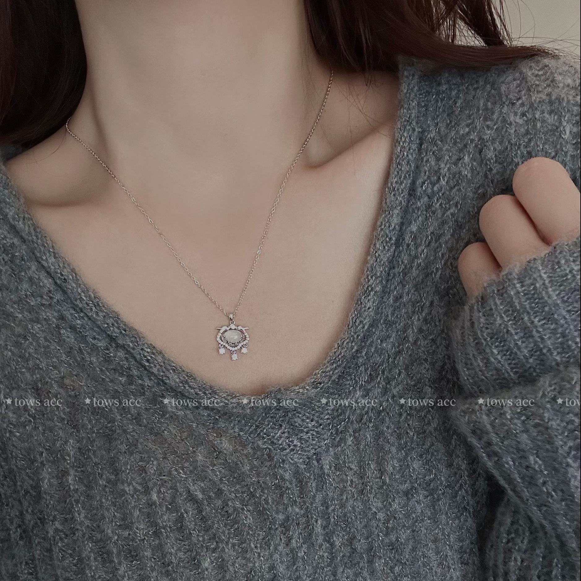 tows如意平安锁吊坠项链女生高级感轻奢小众新中式设计锁骨链