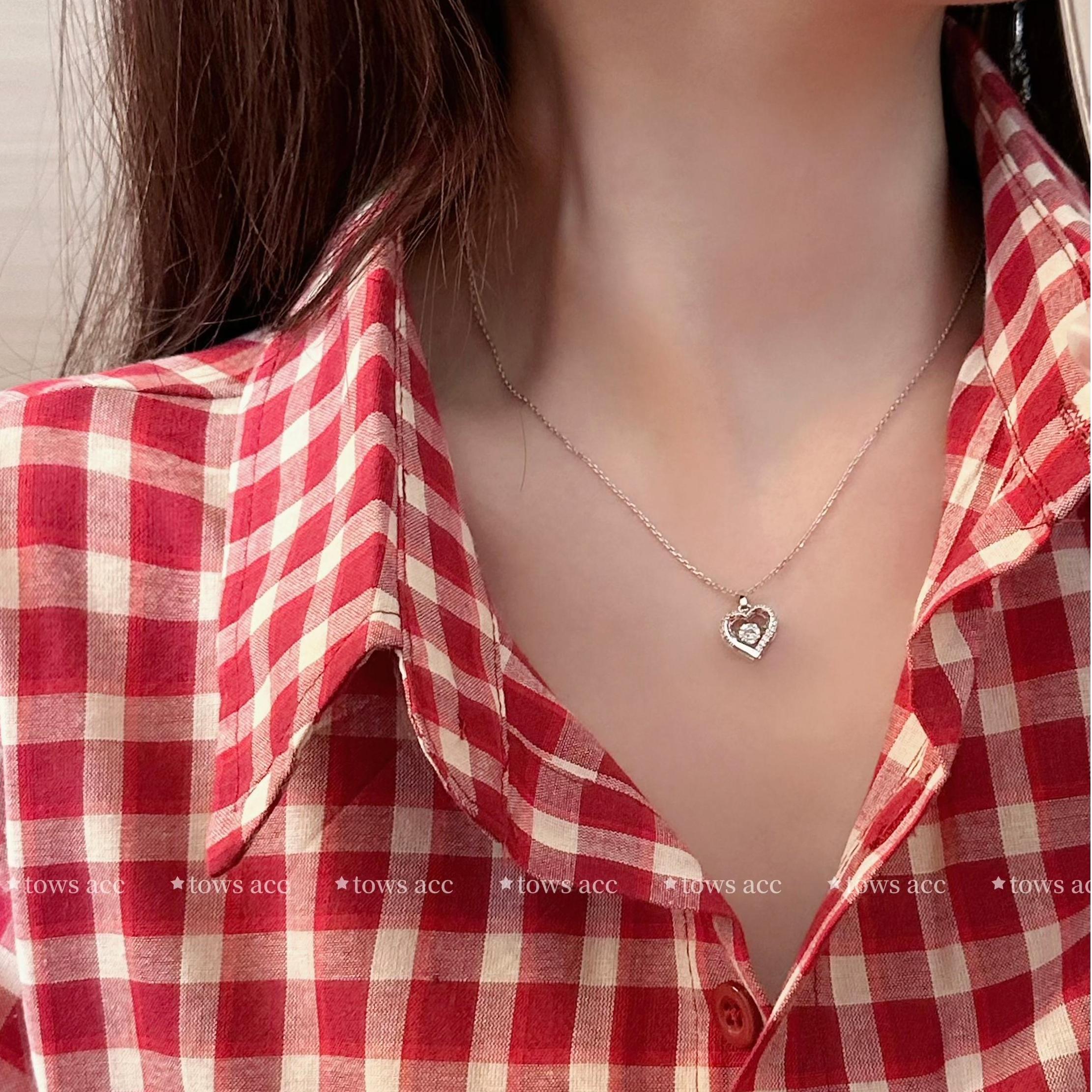 爱心项链女ins风小众设计感