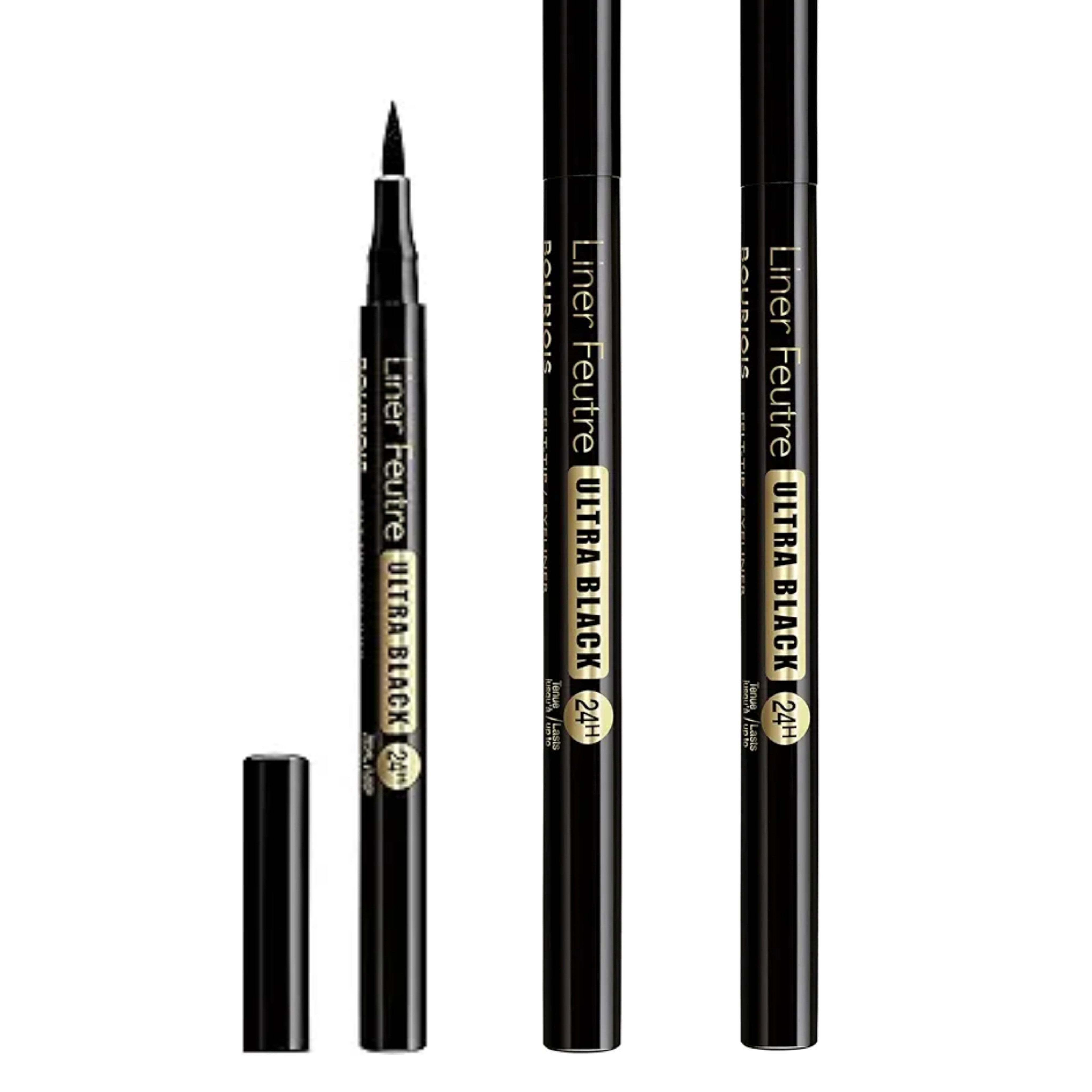 法国bourjois妙巴黎特浓深速干防水眼线液笔LinerStylo深黑色3支