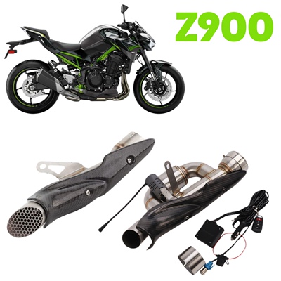 适用川崎Z900改装排气管隐藏式中尾段电子阀门可变声浪原厂接口