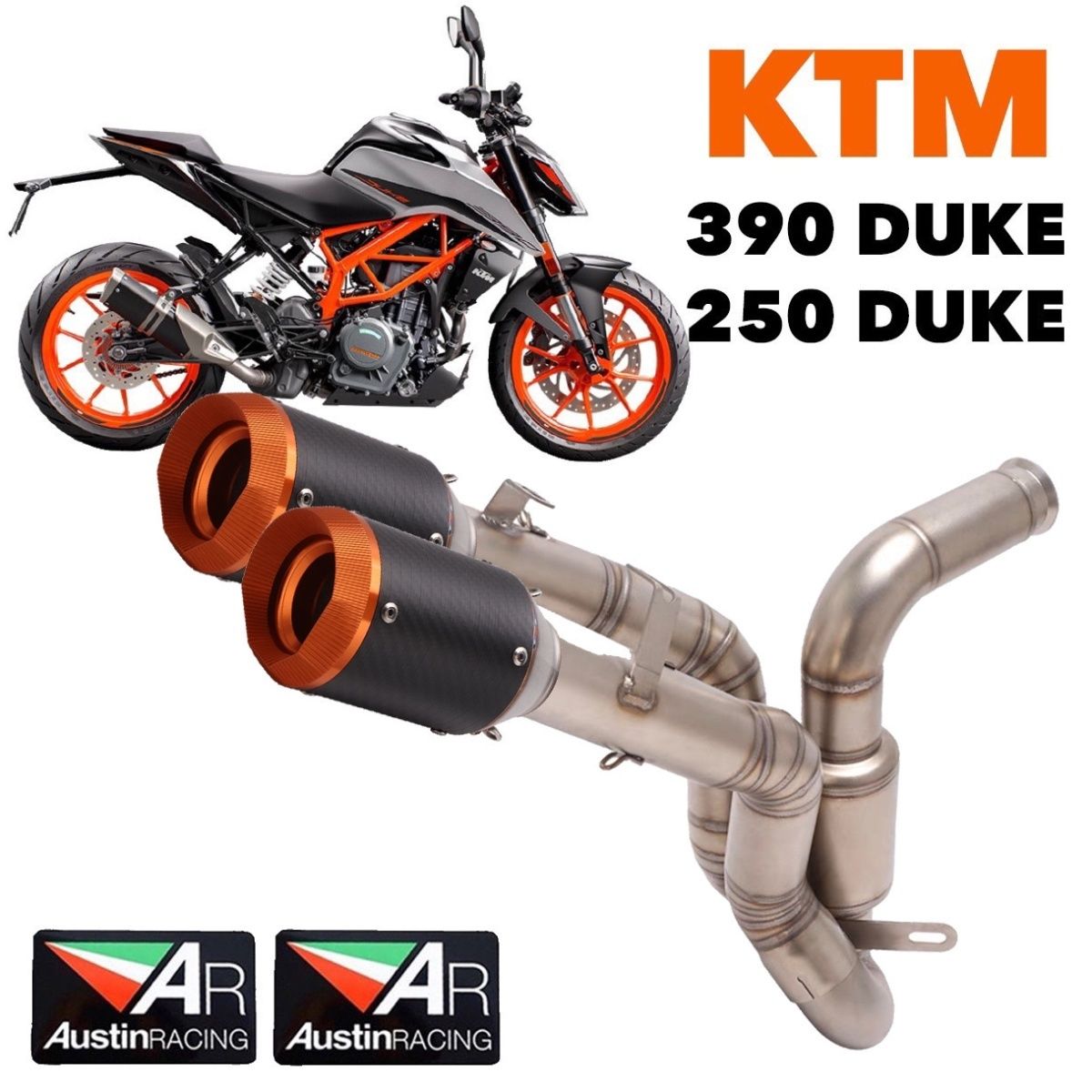 杜克AR高位双出中尾段碳纤维