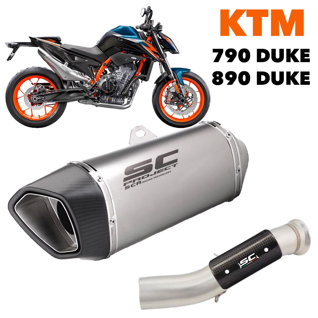 适用KTM 790 DUKE 890 改装排气管SC1R尾段碳纤维浑厚竞技声浪