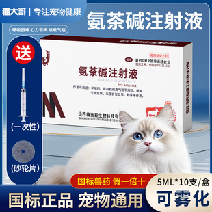 兽用氨茶碱注射液针剂宠物猪牛羊猫狗平喘缓解呼吸道利尿正品兽药