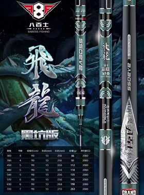 八百士飞龙6H19调黑坑版鲫鱼鲤鱼竿台钓竿黑坑偷驴休闲野钓钓鱼
