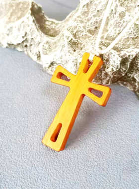 黄金木十字架D款黑檀木项链首饰品紫檀木定制尺寸桃木质