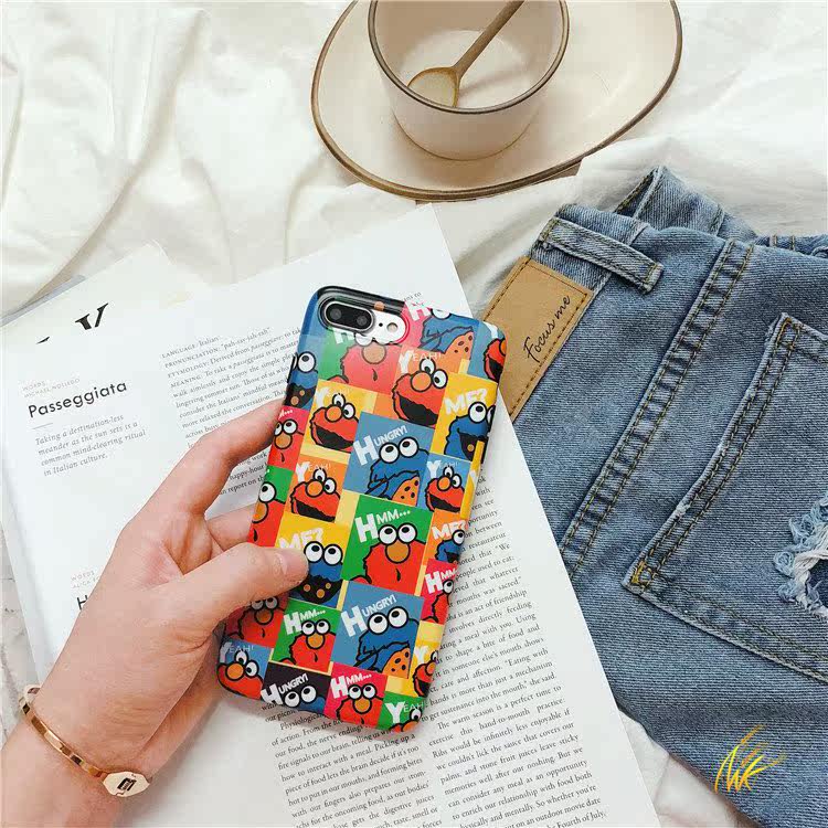 卡通插画彩色芝麻街苹果x/6s手机壳iphone8plus软硅胶7P全包适用|ruв категории Женская одежда, рубашка - от Buy2taobao.com для оказания профессиональной услуги покупки агента Taobao
