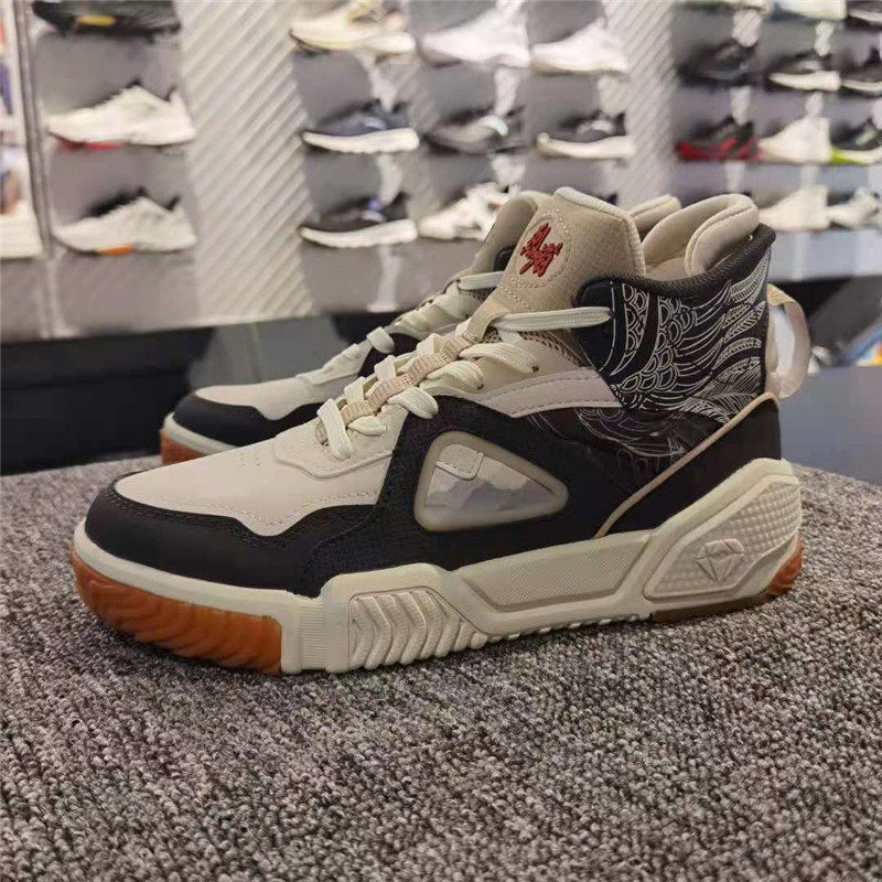 安踏男鞋2024冬新款高帮霸道运动鞋男烈焰复古滑板鞋112148088