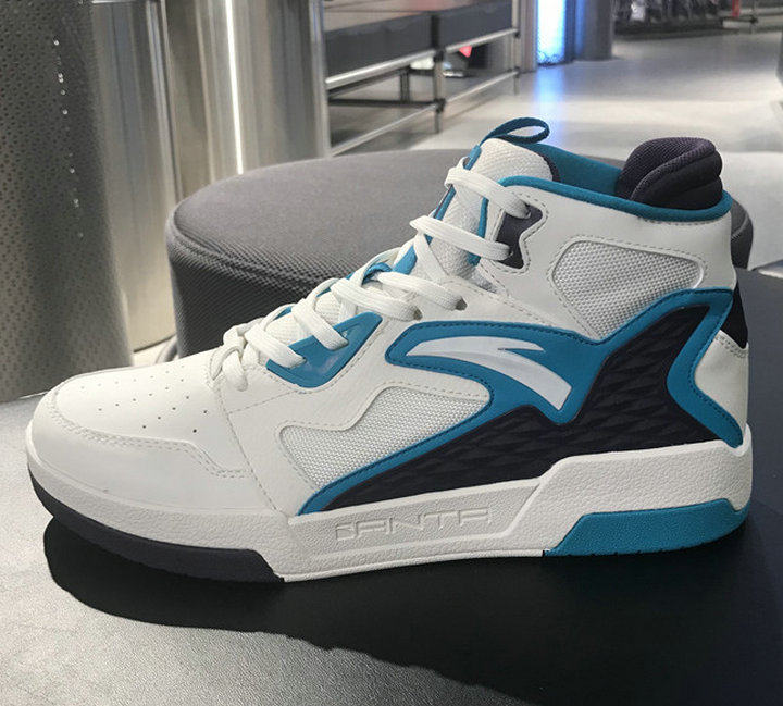 安踏男鞋2021春季新款高帮霸道运动鞋男烈焰复古滑板鞋112118050