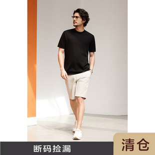 夏季 新款 抗皱纯色直筒休闲短裤 HOMME 男 休闲裤 男裤 男士 JSSD 短裤