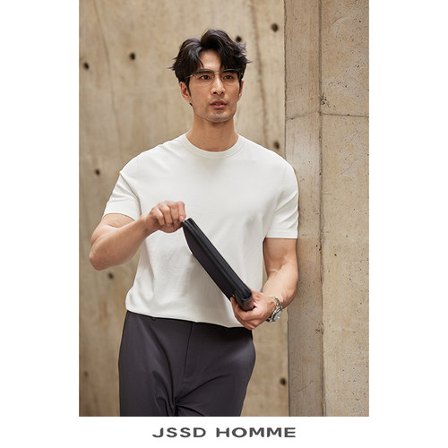 JSSDHOMME进口伊力特短袖T恤男