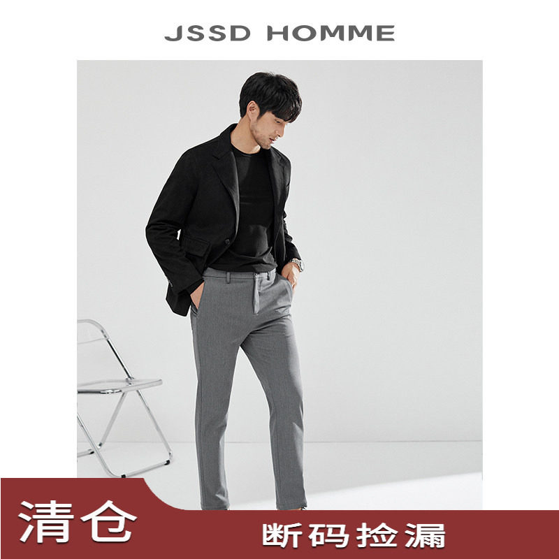 JSSD HOMME 秋商务通勤灯芯绒男款西装修身休闲西装外套男西服
