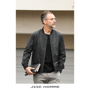 日苯料通勤防水外套休闲棒球立领夹克男款 JSSD 新款 春秋季 HOMME
