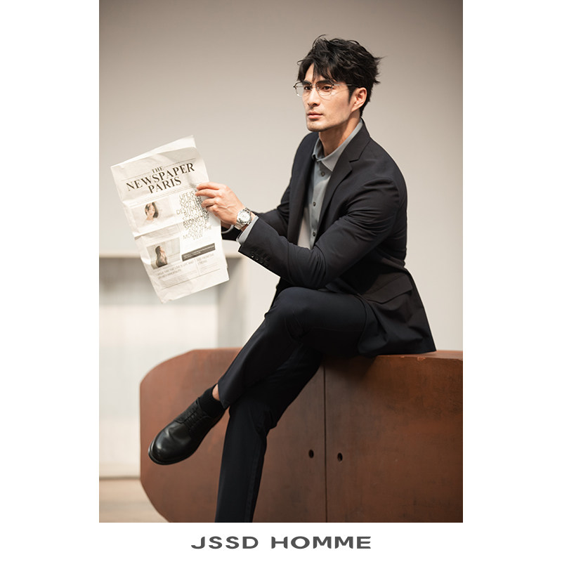 JSSD HOMME 秋季新款男单西男款休闲西服男士平驳领商务西装男