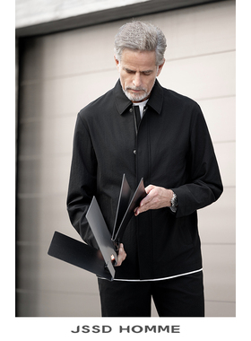 JSSD HOMME  春秋季翻领夹克外套男商务休闲男士外套翻领外套男款