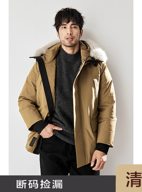JSSD HOMME 奢级银狐毛领 日本JIN口面料 白鹅绒羽绒服男 CJC017