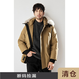 白鹅绒羽绒服男 JSSD 日本JIN口面料 奢级银狐毛领 CJC017 HOMME