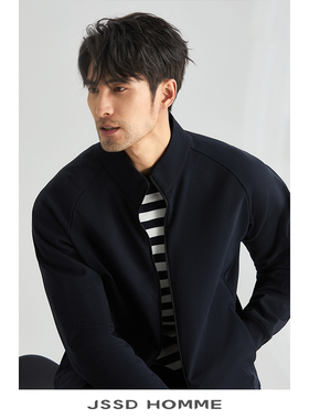JSSD HOMME 日企面料春秋季男黑色立领夹克外套男士休闲外套男款