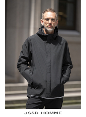JSSD HOMME 春秋季新款男士通勤商务休闲夹克男款连帽夹克外套男