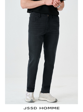 JSSD HOMME 春秋季微弹力牛仔裤男士中腰商务休闲裤直筒裤长裤男