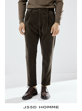 JSSD HOMME 韩国灯芯绒面料休闲裤男士商务绅士秋冬季休闲长裤男