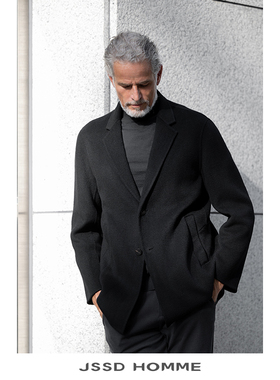 JSSD HOMME 秋冬新款男士双面呢男款大衣中长款羊毛大衣男士外套