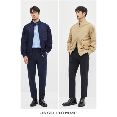 JSSD HOMME 哈灵顿夹克外套立领夹克日本帝人春秋商务休闲夹克男