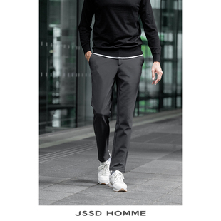 HOMME 休闲裤 秋冬新款 子男士 通勤微弹羽绒夹层通勤直筒长裤 JSSD