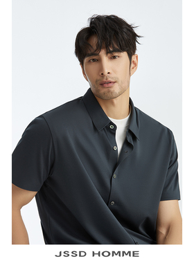 JSSD HOMME SUPIMA匹马棉罗马布篙品位男商务通勤短袖衬衣 JLS036