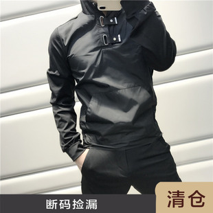 細(xì)節(jié)很重要 C0942 秋冬厚加絨連帽拼料夾克衛(wèi)衣外套男 工藝很繁瑣