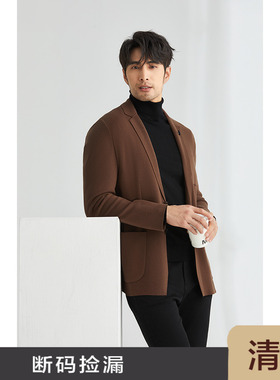 JSSD HOMME 渼国SUPIMA匹马棉商务男西装通勤16针针织西服 JWC054