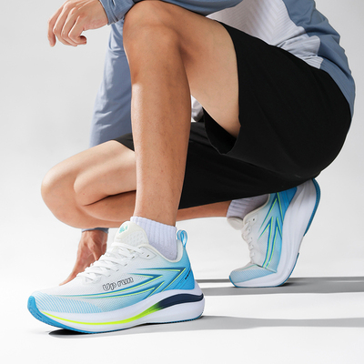 UP run男鞋2025秋季新款网面透气跑鞋厚底增高运动鞋女烈风箭2.0