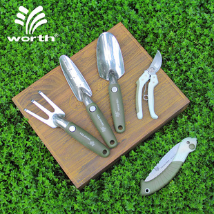 沃施 worth 园艺工具 礼品盒 铲耙剪锯 豪华礼品套装 园艺剪刀锯