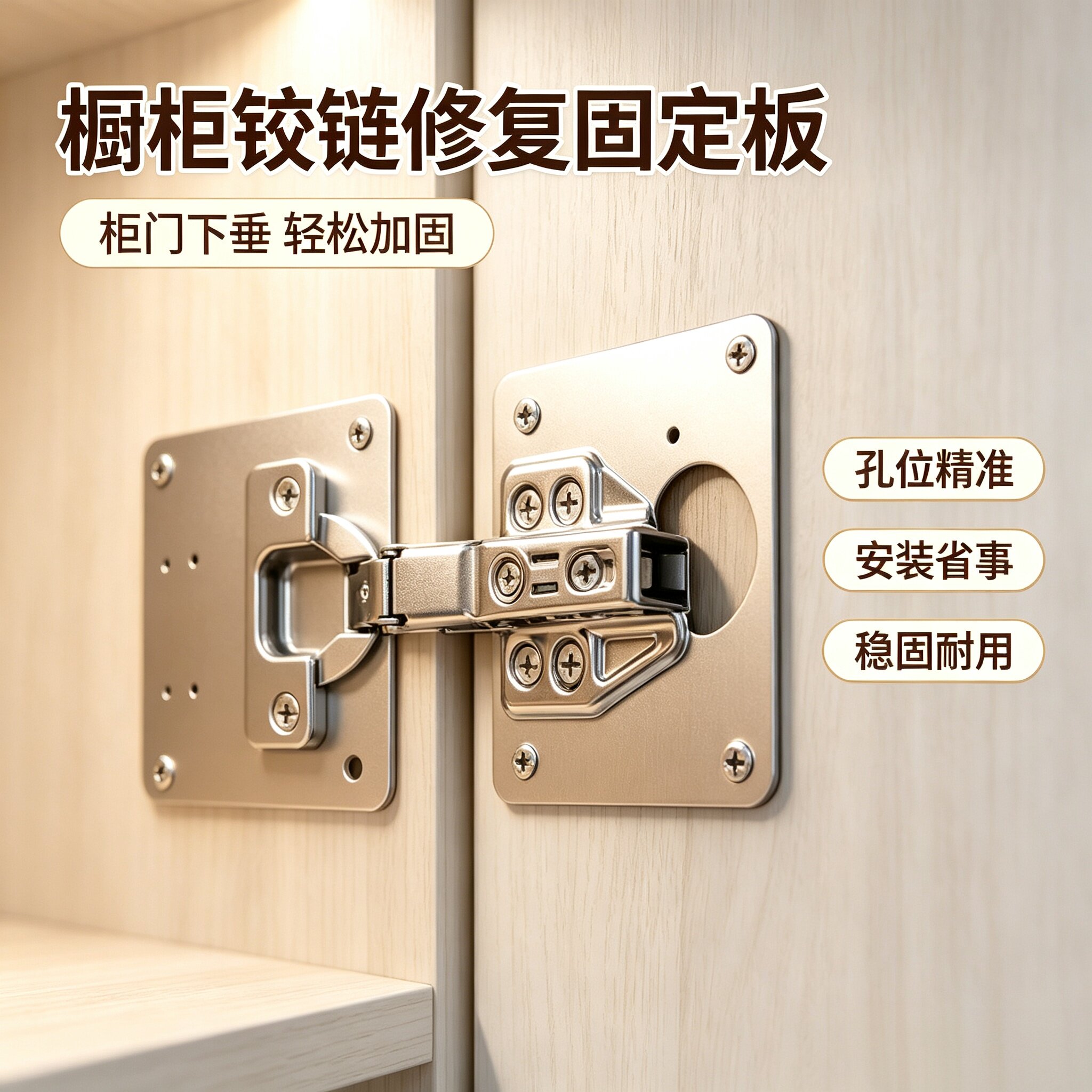 橱柜不锈钢合页铰链修复卡扣图片